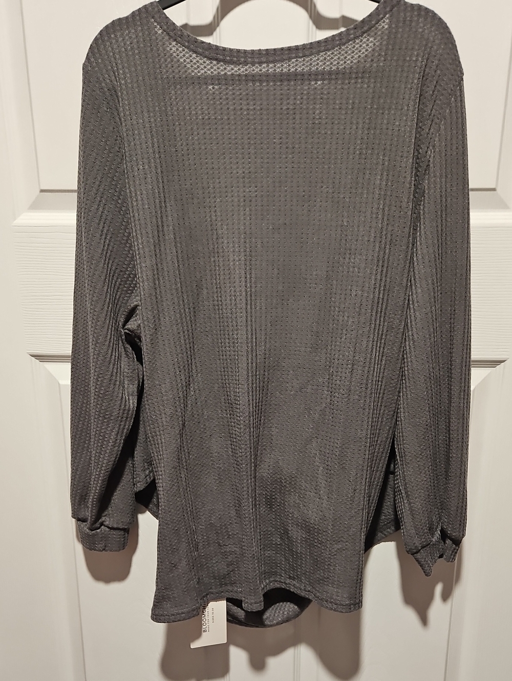 BloomChic Women's Charcoal Waffle Knit Tunic